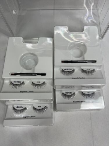 (4) Ardell Magnetic 110 False Lash Black Natural Look 4 Pairs Lash Only - $12.99