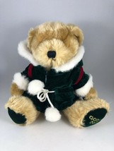 Godiva Christmas Holiday Santa Plush Teddy Bear with Velour Santa Coat 2002 - £18.94 GBP