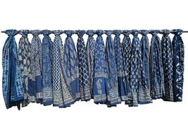 Wholesale Lot Assored Indian 100% Cotton Indigo Blue Hand Block Print Beach Saro - £16.09 GBP+