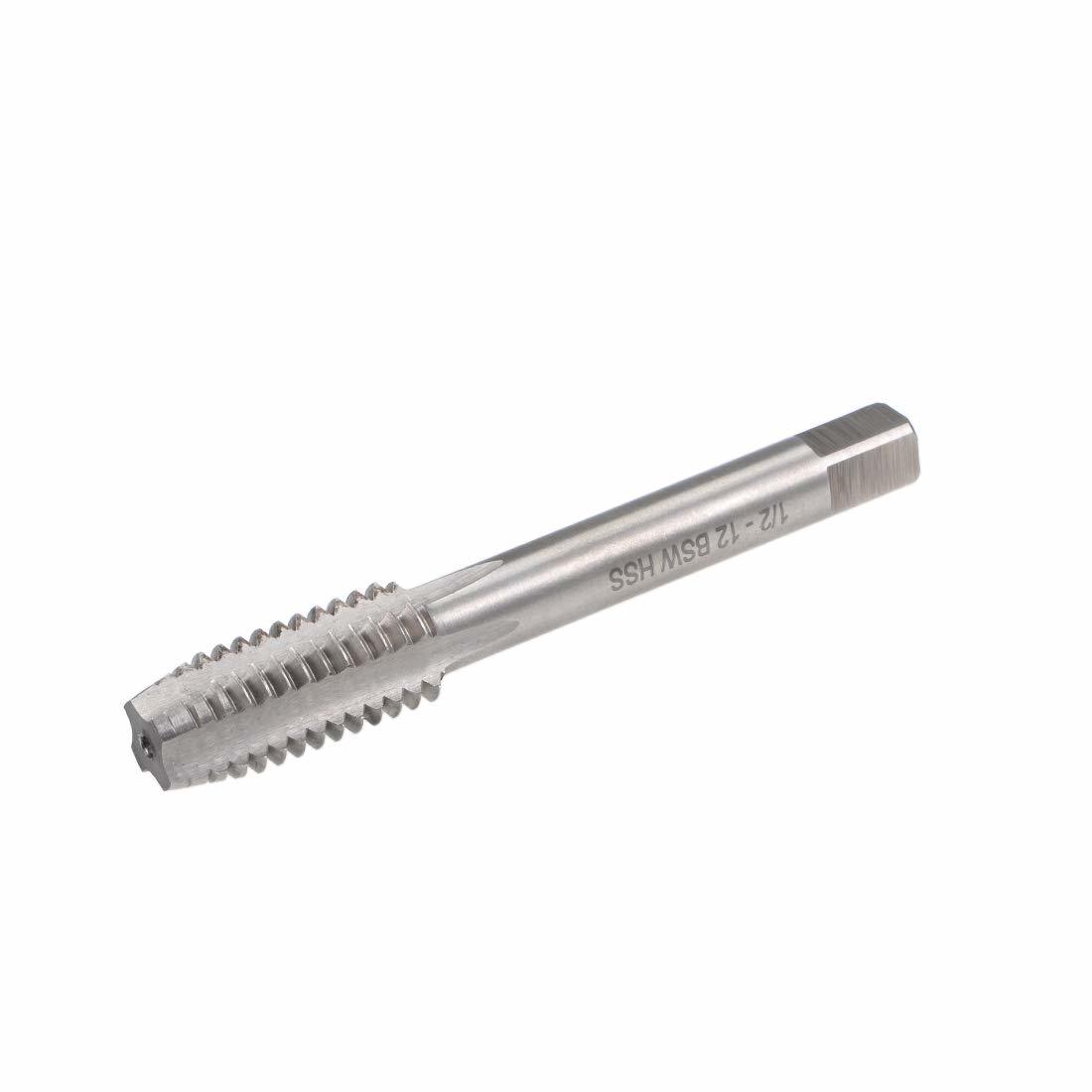 Uxcell Machine Tap 1/2-12 Bsw Thread Pitch H2 4 Straight Flutes High Spe... - $29.77