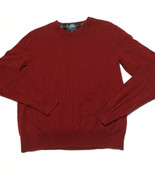 VTG 90s Men&#39;s Medium Knit Sweater Red V Neck Pullover by Cambridge Dry G... - $30.70 CAD