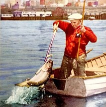 Seattle Harbor Salmon Fishing Postcard c1960-70s Armed Forces Washington PCBG8B - £15.70 GBP