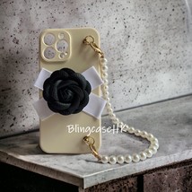 Flower Pearl Chain Strap Bracelet Case For Samsung S 20 21 22 23 24 Plus... - $29.00