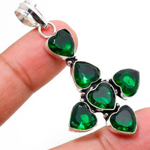 Chrome Diopside Heart Shape Cut Gemstone Handmade Pendant Jewelry 2.40&quot; ... - $6.49