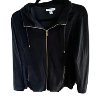 allbrand365 designer Womens Activewear Velour Lounge Jacket Size X-Large... - $40.00