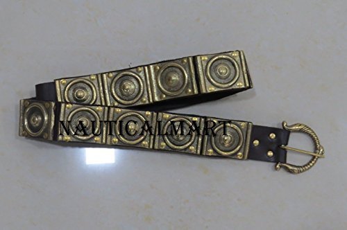 Roman Legion Apron Belt W/brass Accents Roman Collectible Armor Leather Belt Med