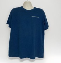 UNDER ARMOUR Mens T-Shirt Tee Top XL Blue Stripe Short Sleeve Spellout Logo - $13.20