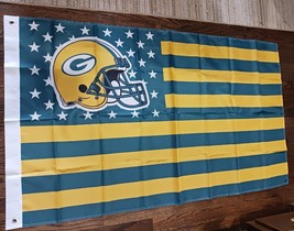Green Bay Packers 3x5 American Flag. US seller. Free shipping within the... - £10.08 GBP