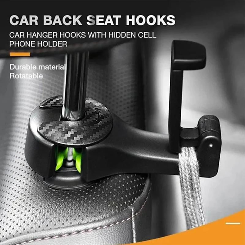 2 In 1 Car Headrest Hook For Car Multi-function Rear Car Mobile Phone Bracket - £9.63 GBP+