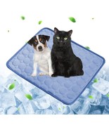 Summer Pets Foldable Cooling Sleeping Blanket Dog Cooling Mat (Navy,Size:M) - $16.44