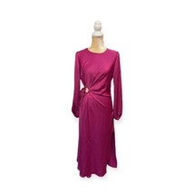 House of Harlow Purple Satin Long Sleeve Midi Dress Size S Small - £39.55 GBP