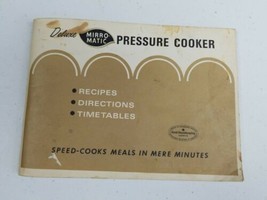 Vintage 50s Cookbook MirroMatic Pressure Cooker Recipe Guide Instructions Manual - £15.57 GBP