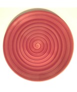 SWIRL Hand Painted Collection Cranberry Red Ceramic Dinner Plate 10.5&quot; - $9.40