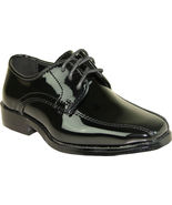 VANGELO TUX-5 Boy Tuxedo Shoe Dress Wedding, Prom Wrinkle Free Black Patent - $936.94 MXN