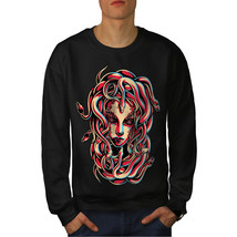 Wellcoda Medusa Queen Snake Mens Sweatshirt, Viper Casual Pullover Jumper - £24.17 GBP+