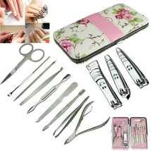 12 Pcs Pedicure / Manicure Set Nail Clippers Cleaner Cuticle Grooming Ki... - $19.14