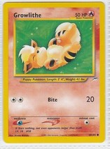 M) Pokemon Nintendo GAMEFREAK Collector Trading Card Growlithe 68/105 50HP - £1.54 GBP