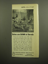 1960 Dorado Beach Hotel Ad - Rates are down at Dorado - £11.70 GBP