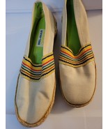 Vintage Bel-Mar By Bata Rainbow Slip On Espadrille Shoes Size 7.5M Women... - $33.85