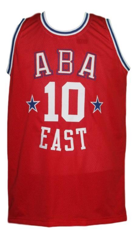 Louis dampier  10 aba east all star basketball jersey red   1