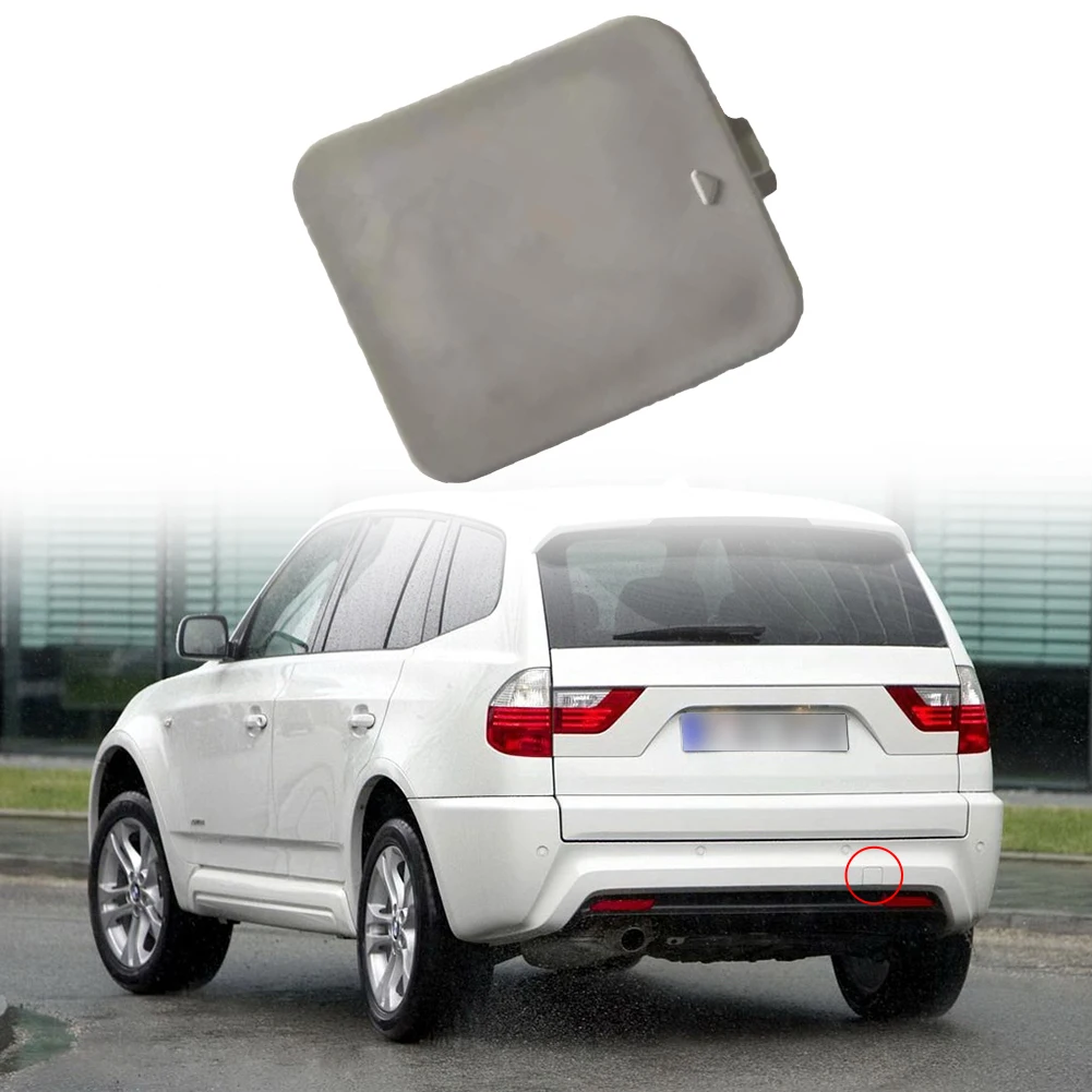 Tow Hook Cover for BMW E83 X3 2007-2010 Rear Bumper - Unpainted Grey ABS - £14.24 GBP
