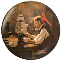 Vintage Norman Rockwell Collectors Plate &quot;The Ship Builder&quot; 1980 by Knowles 8.5&quot; - £11.00 GBP