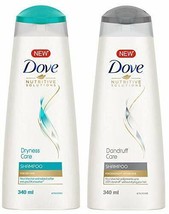 Dove Dryness Care Shampoo - 340ml and Dandruff Care Shampoo - 340ml - $34.64