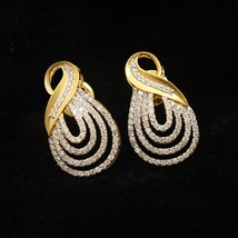 Natural Diamond Gold Earrings screw back earrings, 14k Yellow Gold Handmade Jewe - £1,587.44 GBP