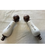 Signature Hardware 340642 Porcelain Lever Handles - Pair of 2 -Oil Rubbe... - $66.59 CAD