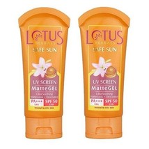 Lotus Herbals Safe Sun UV Screen Matte Gel SPF 50, 50g (pack of 2) free ... - $38.30