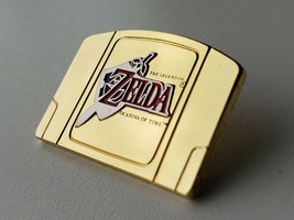 Legend Of Zelda Ocarina of Time Gold Cart Lapel Pin N64 Enamel Badge Nintendo - $5.99