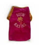Resting Beach Face Dog Shirt Size XL Top NWT Summer Colorblock Pink Pet ... - $12.78 CAD