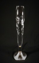 Vintage Bud Vase Duchin Sterling Silver Etched Floral 10 1/2&quot; Tall - £13.96 GBP