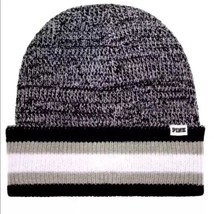 Victoria&#39;s Secret PINK Logo ~ Winter Knit Hat ~ Multicolored Beanie - $25.00