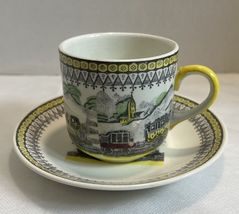 Vintage Portland Pottery Cobridge England PV Regal Railway Cup and Saucer - £19.95 GBP