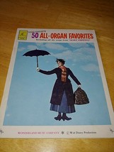 Vtg. Walt Disney&#39;s 50 ALL-ORGAN Favorites Inc Mary Poppins SONGS-40&#39;s-60&#39;s Songs - £7.52 GBP