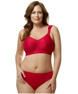 Elila Red Jacquard 1305 Full Coverage WIreless Bra  - $55.00