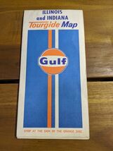 Vintage 1971 Gulf Oil Illinois And Indiana Tourgide Map Brochure - €5,99 EUR