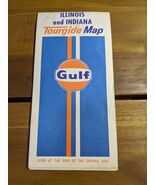 Vintage 1971 Gulf Oil Illinois And Indiana Tourgide Map Brochure - $9.71 CAD