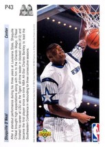 1992-93 Upper Deck McDonald&#39;s Basketball #P43 Shaquille O&#39;Neal Orlando Magic - £5.74 GBP
