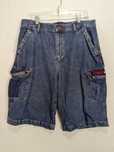 Tommy Hilfiger Mens Cargo Shorts  Size 34 Cotton Blue - $49.68