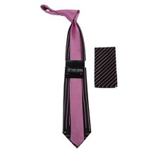 Men's Stacy Adams Tie and Hankie Set Fancy Woven Silky Satin #SAT79 image 2