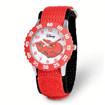Disney Cars Lightning McQueen Red Strap Time Teacher Watch - £34.24 GBP