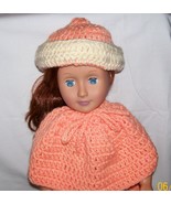 American Girl Peaches and Cream Hat, Crochet, 18 Inch Doll, Handmade  - £6.29 GBP