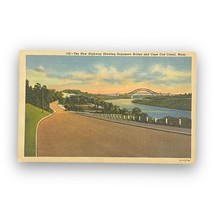 Puente Sagamore Cape Cod Canal Massachusetts MA Highway 1936, publicado 1950s - £3.87 GBP