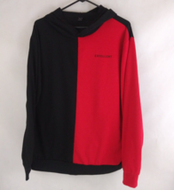 SheIn Red &amp; Black Hooded Shirt Embroidered Excellent Unisex Size Large - $14.54