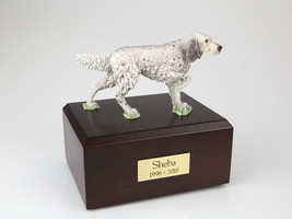 English Setter Standing Pet Funeral Cremation Urn Avail in 3 Dif Colors &amp; 4 Size - £132.90 GBP+