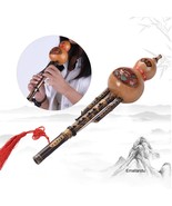 C key Chinese Yunnan Gourd Flute Bamboo Hulusi Hand made Wood Wind Music... - $42.90