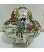 NORITAKE Geisha Trinket Box with Lid Scarce Figural Club Playing Card Shape - $28.53