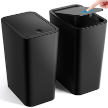 Bathroom Trash Can with Lid, 2 Pack 4 Gallons/15 Liters Garbage Can with... - $43.64